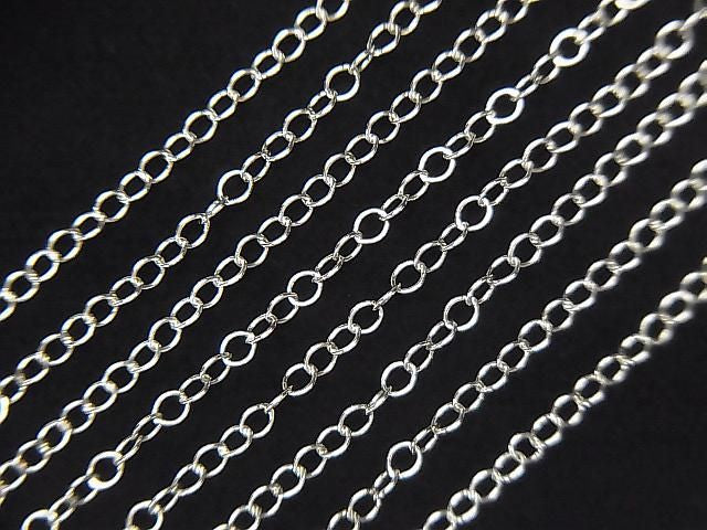 Chaîne longue en argent 925, maille forçat 1,8 mm, plaquée rhodium, 10 cm