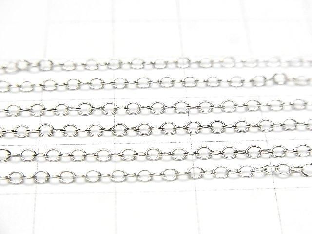 Chaîne longue en argent 925, maille forçat 1,8 mm, plaquée rhodium, 10 cm