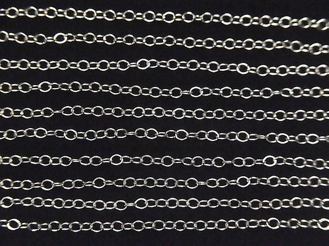 Chaîne longue en argent 925, maille forçat 1,8 mm, plaquée rhodium, 10 cm
