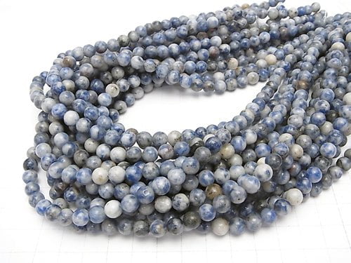 Brazilian Sodalite Round 6.5mm 1strand beads (aprx.15inch/36cm)