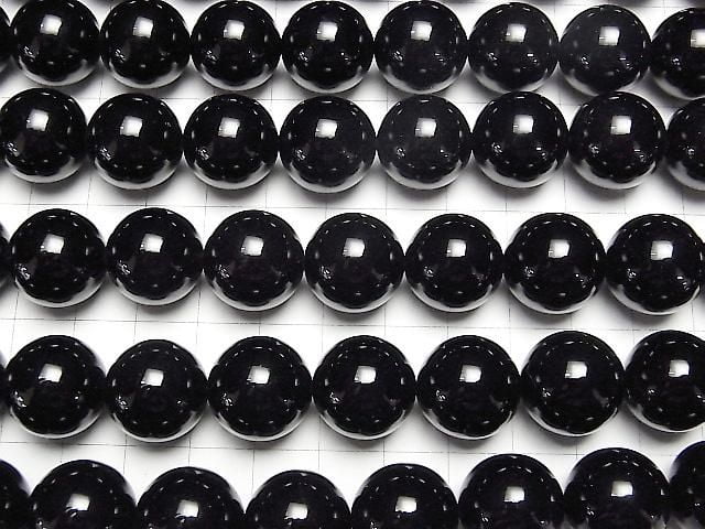 俄羅斯黑水晶 AAA 圓珠 16mm 1/4 或 1 串 (約 15 英吋/36 公分)