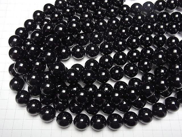 俄羅斯黑水晶 AAA 圓珠 16mm 1/4 或 1 串 (約 15 英吋/36 公分)