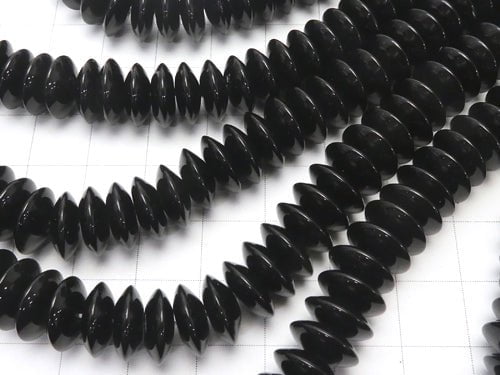 Onyx Rondelle 10x10x4mm half or 1strand beads (aprx.15inch/38cm)