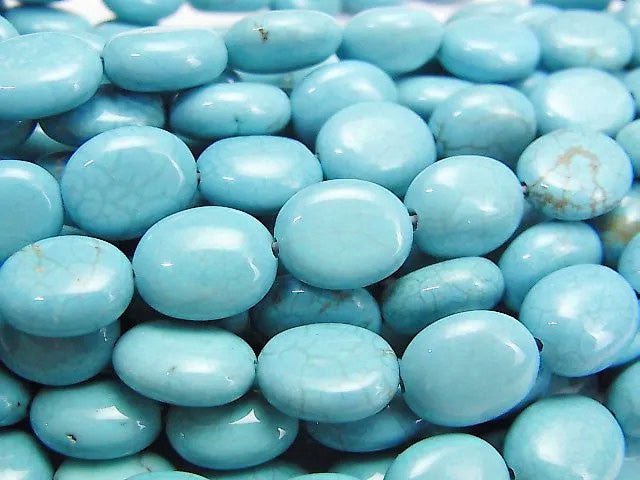 Magnesite Turquoise Oval 10x8x4mm 1strand beads (aprx.15inch/37cm)