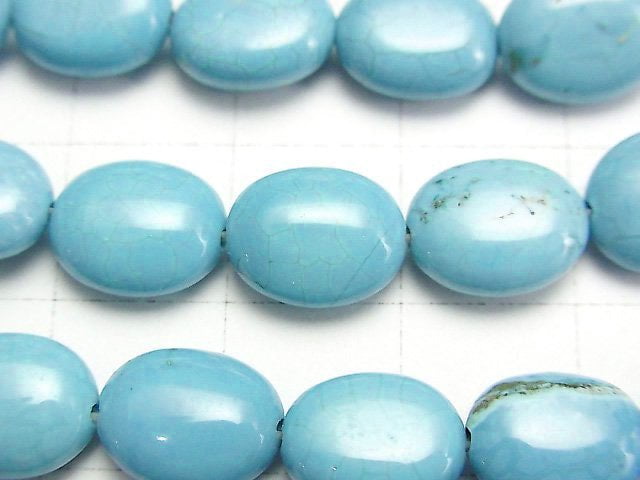 Magnesite Turquoise Oval 10x8x4mm 1strand beads (aprx.15inch/37cm)