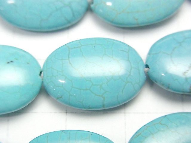 Magnesite Turquoise Oval 18x13x5mm 1strand beads (aprx.15inch/37cm)