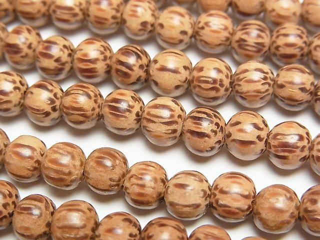 Wood Beads Round 6mm 1strand beads (aprx.15inch/38cm)