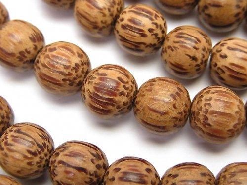 Wood Beads Semi Round 10mm 1strand beads (aprx.15inch/38cm)