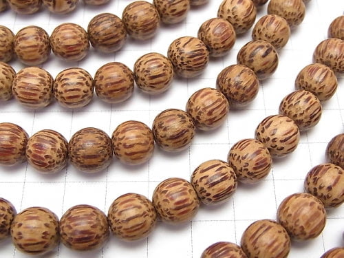 Wood Beads Semi Round 10mm 1strand beads (aprx.15inch/38cm)