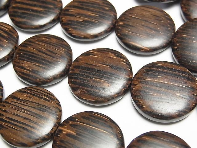 Wood Beads Coin 20x20x5mm 1strand beads (aprx.15inch/37cm)