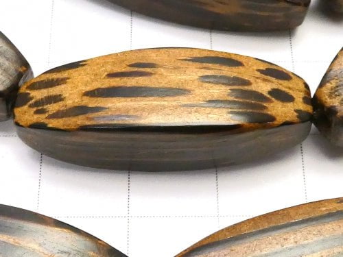 1strand $6.79! Wood Beads 4Faceted Faceted Rice 30x10x10mm 1strand beads (aprx.14inch/34cm)