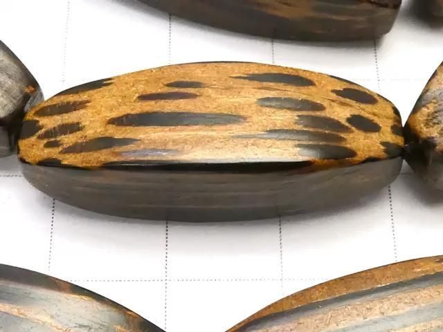 棕櫚木(椰子樹)四切面米珠 30x10x10公釐 1串(約14英吋/34公分)