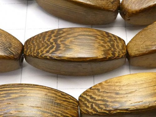 1strand $5.79! Wood Beads 4Faceted Faceted Rice 25x10x10mm 1strand beads (aprx.15inch/36cm)