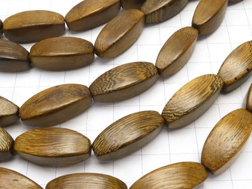 1strand $5.79! Wood Beads 4Faceted Faceted Rice 25x10x10mm 1strand beads (aprx.15inch/36cm)