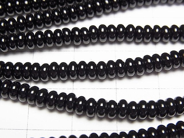 1strand $7.79! Onyx Rondelle 4x4x2mm 1strand beads (aprx.15inch/38cm)