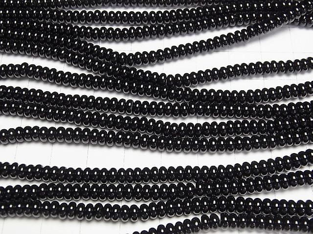 縞瑪瑙小刻面圓珠 4x4x1.5mm 一串 (約15英吋/36公分)