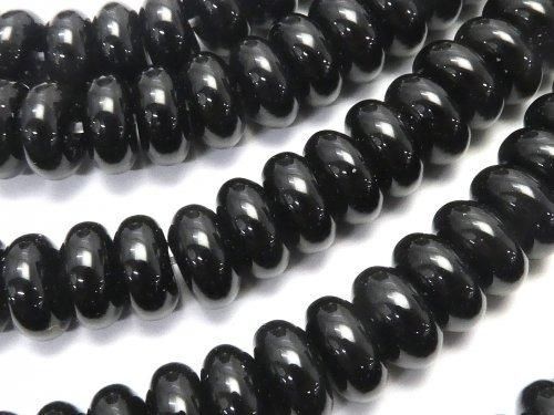 Onyx Rondelle 8x8x4mm 1strand beads (aprx.15inch/38cm)
