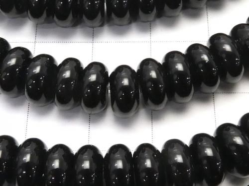 Onyx Rondelle 8x8x4mm 1strand beads (aprx.15inch/38cm)