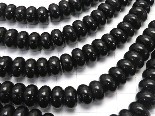 Onyx Rondelle 10x10x6mm half or 1strand beads (aprx.15inch/36cm)