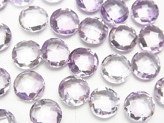 Hochwertiger rosa Amethyst AAA unbohrter facettierter Coin 8 x 8 x 4 mm 5 Stück 6,79 $!