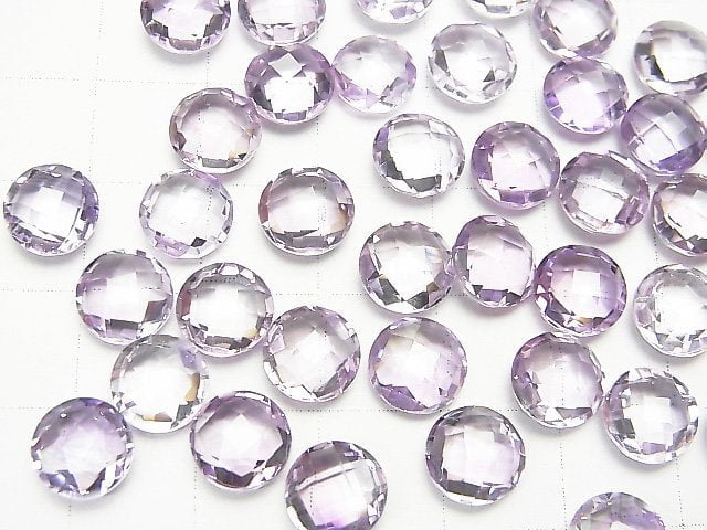 Hochwertiger rosa Amethyst AAA unbohrter facettierter Coin 8 x 8 x 4 mm 5 Stück 6,79 $!