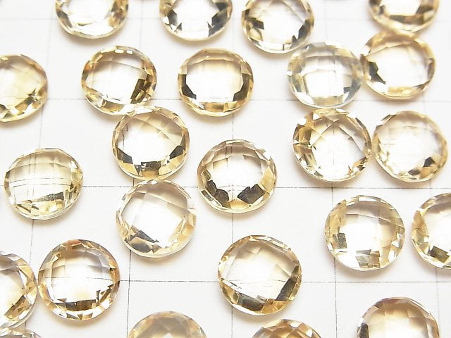 Hochwertiger Citrin AAA Ungebohrt Facettierte Münze 8x8x4mm 5 Stück 6,79 $!