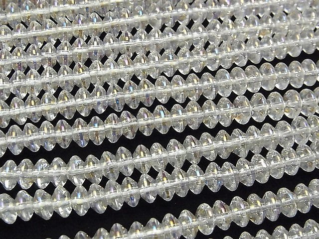 Aqua Crystal Rondelle 6x6x3mm half or 1strand beads (aprx.15inch/38cm)