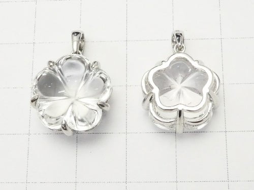 High Quality Crystal AAA Flower Pendant 15x15x10mm Silver925 1pc