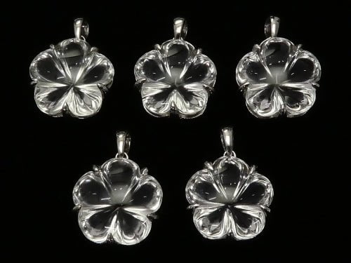 High Quality Crystal AAA Flower Pendant 15x15x10mm Silver925 1pc
