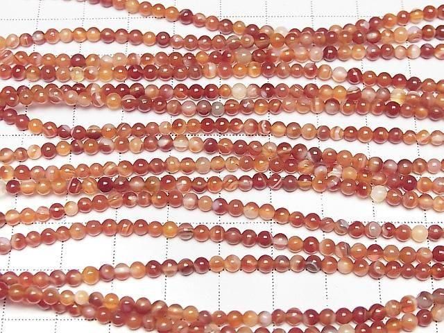 Carnelian ,Sardonyx Round 3mm 1strand beads (aprx.14inch/35cm)