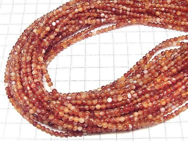 Carnelian ,Sardonyx Round 3mm 1strand beads (aprx.14inch/35cm)