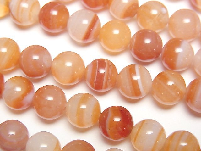 Karnelian, Sardonyx Runde 8mm 1 Strang Perlen (ca. 15 Zoll / 37 cm)