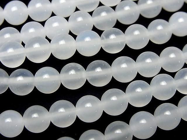 White Chalcedony AAA Round 6mm 1-strand beads (approx. 14 inches/35 cm)