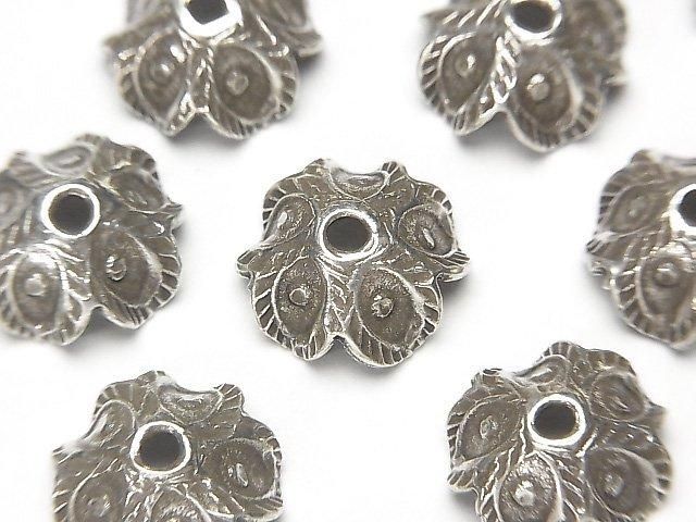 Karen Silver Bead Caps 12x12x5.5mm 2pcs