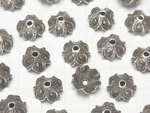 Karen Silver Bead Caps 12x12x5.5mm 2pcs