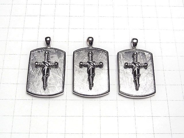 Meteorite (Muonionalusta ) Dagger(Plate) Pendant 33x23x5mm 1pc