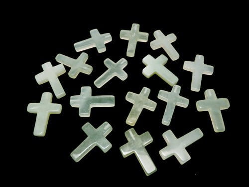 1pc $2.39! New Jade Cross 25x18 (Half Drilled Hole) 1pc