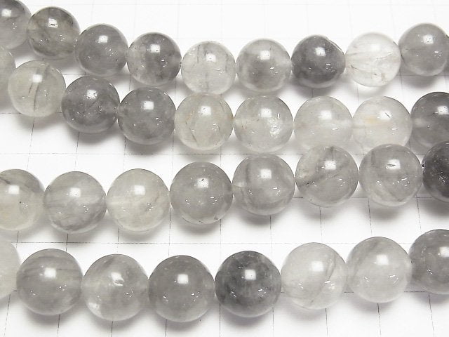 Gray quartz AA Round 12 mm half or 1 strand beads (aprx.15 inch / 36 cm)