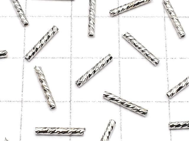 Metal parts, tube, 10x1.2mm, silver color, 10pcs