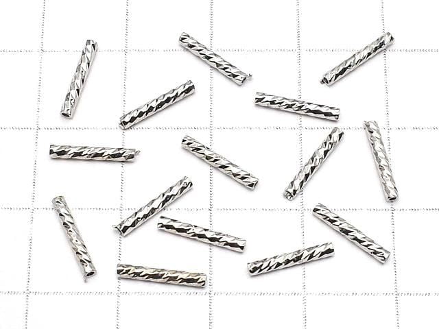 Metal parts, tube, 10x1.2mm, silver color, 10pcs