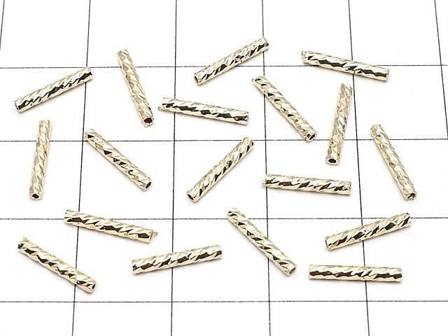 Metal parts Tube 10x1.5mm 18K gold coating 10pcs