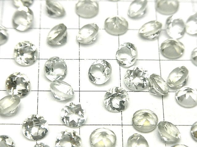 Hochwertiger Grüner Amethyst AAA Lose Stein Rund Facettiert 6x6mm 5 Stück