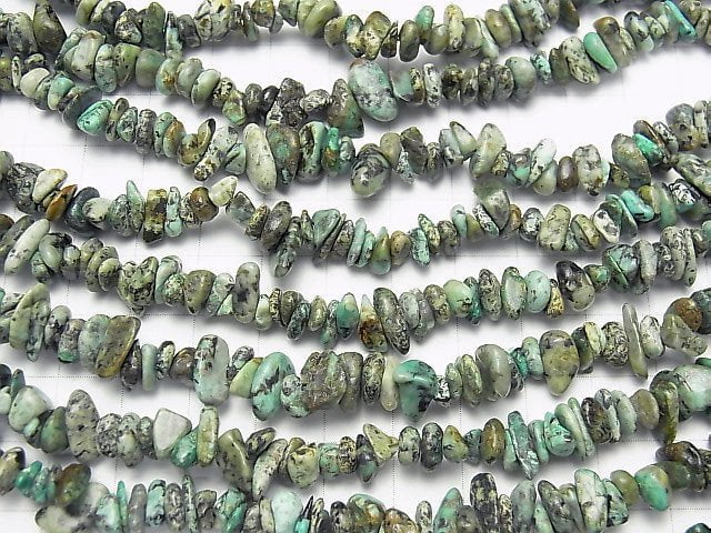 African Turquoise Chips (Small Nugget ) 1strand beads (aprx.30inch/76cm)