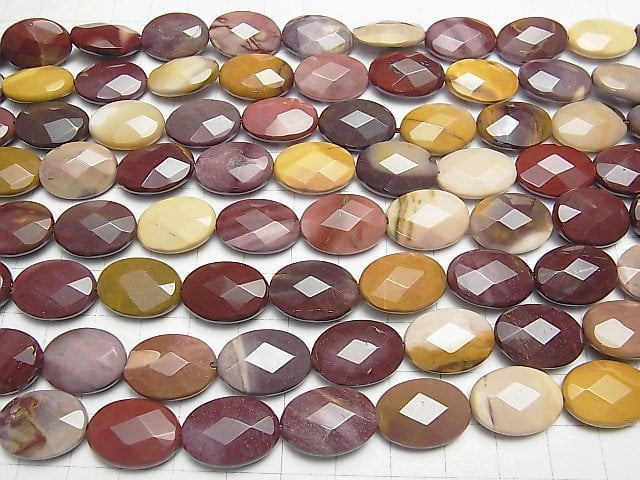 Mookaite Facettierter Oval 18x13mm halbe oder 1 Strang Perlen (ca. 15 Zoll / 36 cm)