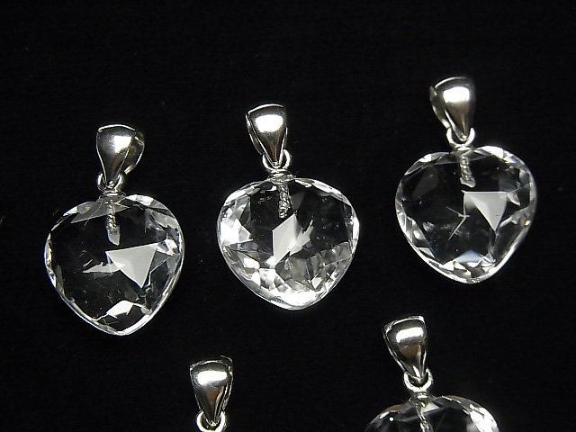 Hochwertiger Kristall AAA Herzschliff Anhänger 12x12mm Silber925