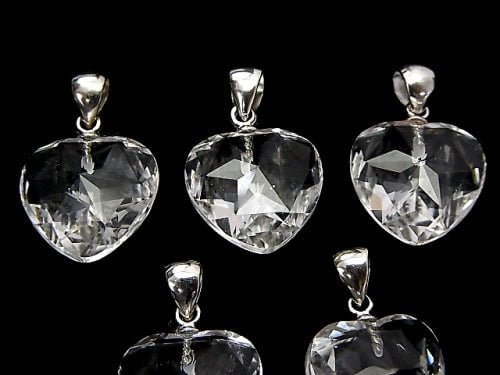 Hochwertiger Kristall AAA Herzschliff Anhänger 14x14mm Silber925