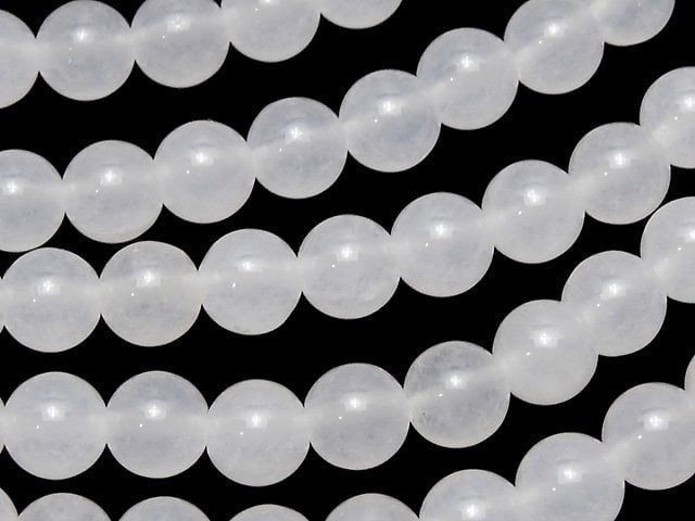 White Jade Gemstone Beads