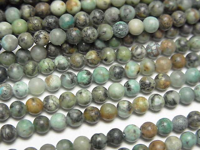 African Turquoise Round 3mm 1strand beads (aprx.15inch/37cm)