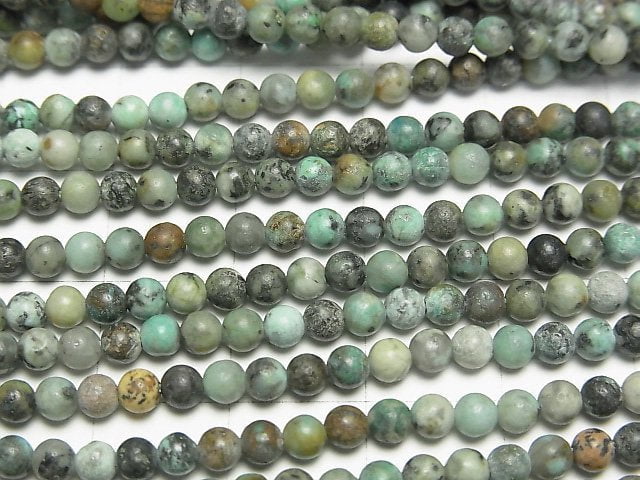 African Turquoise Round 3mm 1strand beads (aprx.15inch/37cm)