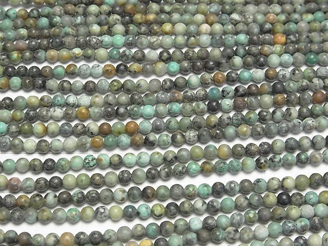 African Turquoise Round 3mm 1strand beads (aprx.15inch/37cm)